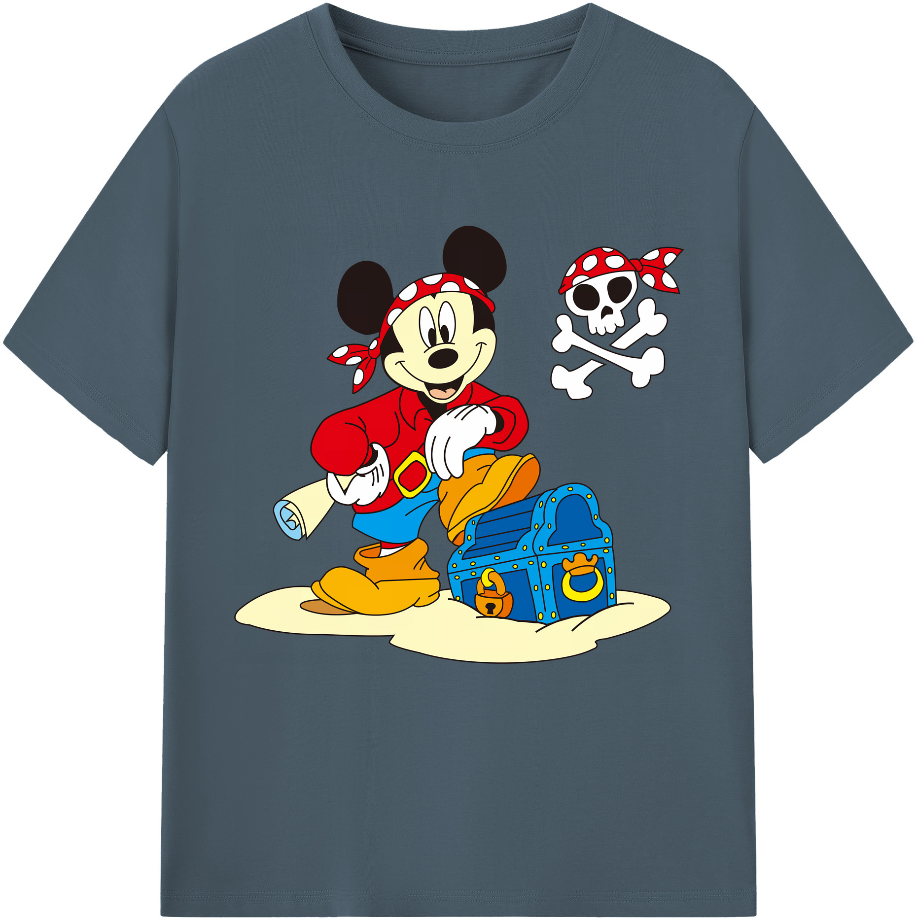 （画像用） ミッキーマウス Mickey Mouse 綿100％半袖Tシャツ（フロントプリント）